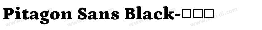 Pitagon Sans Black字体转换